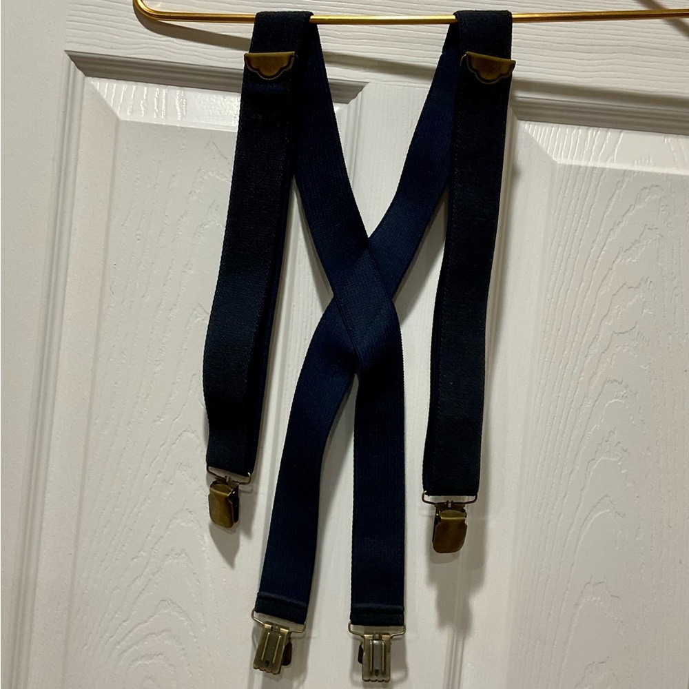 Dickies navy blue Suspenders with Brown Accent - Picture 7 of 7